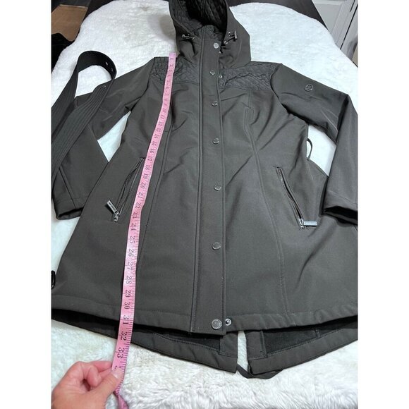 Michael Michael Kors black hooded belted womens size medium - Picture 6 of 7